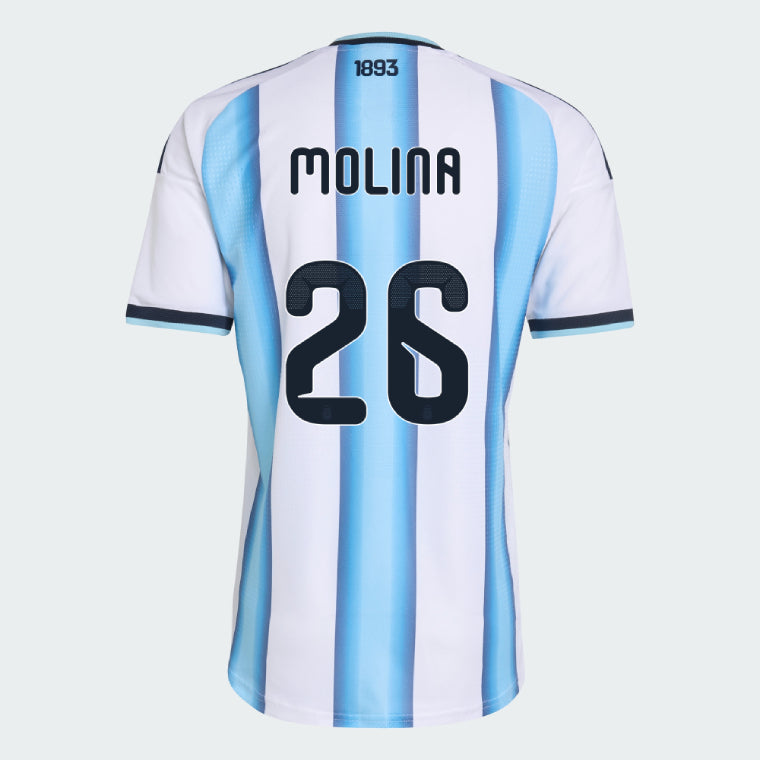 Argentina 2026 I Home Jersey Soccer Player MOLINA #26 - World Cup 2026