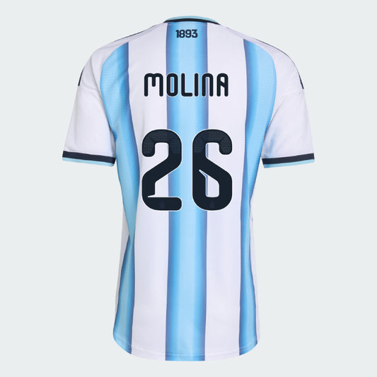Argentina 2026 I Home Jersey Soccer Player MOLINA #26 - World Cup 2026