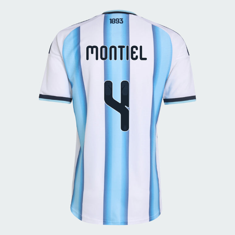 Argentina 2026 I Home Jersey Soccer Player MONTIEL  #4 - World Cup 2026