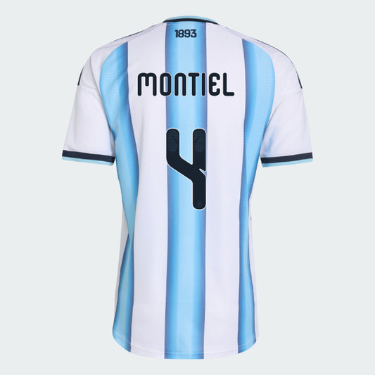Argentina 2026 I Home Jersey Soccer Player MONTIEL  #4 - World Cup 2026