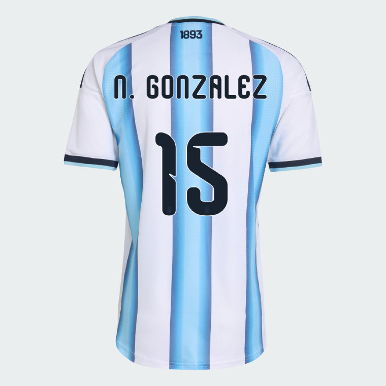 Argentina 2026 I Home Jersey Soccer Player N. GONZALEZ #15 - World Cup 2026