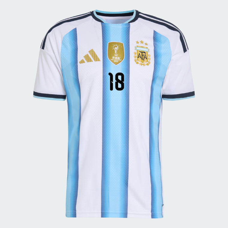 Argentina 2026 I Home Jersey Soccer Player NICO PAZ #18 - World Cup 2026