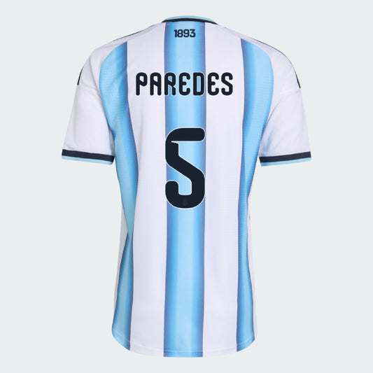 Argentina 2026 I Home Jersey Soccer Player PAREDES #5 - World Cup 2026