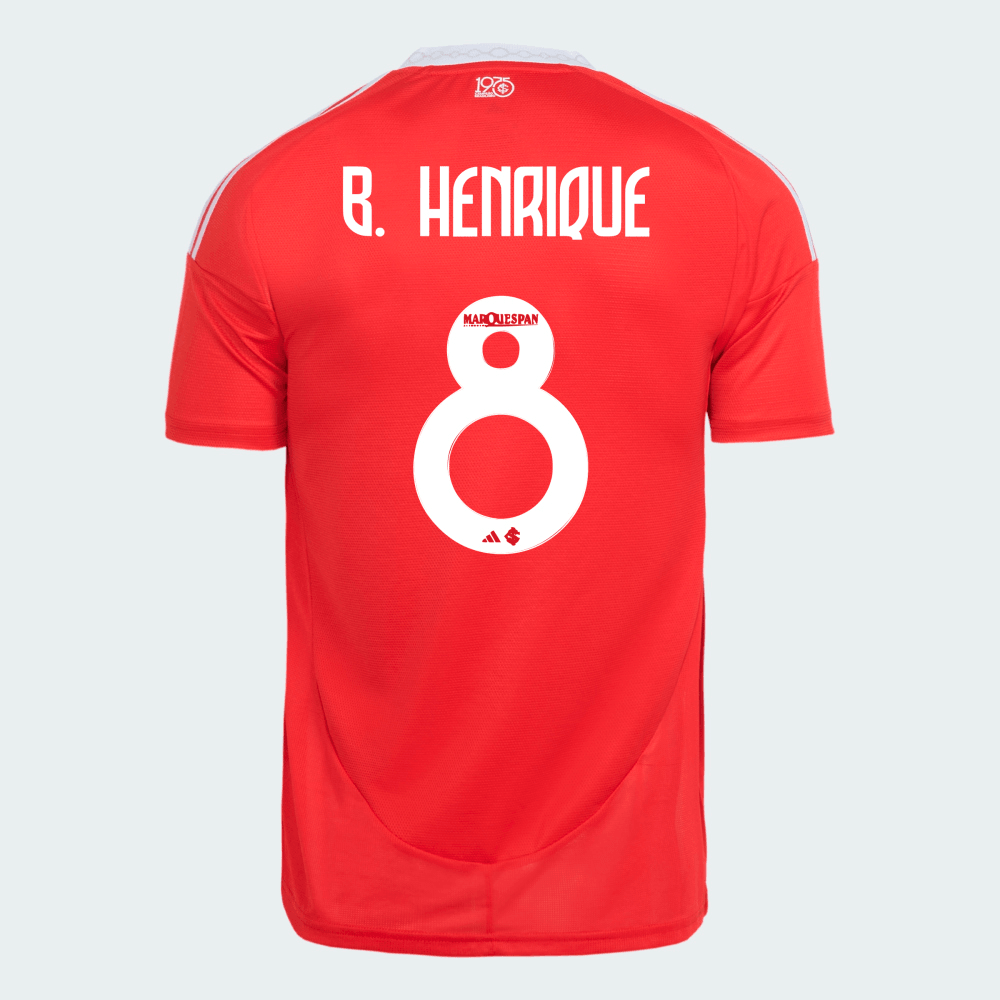 Internacional 2025/26 I Home Jersey Soccer B. Henrique #8 - Fan Version