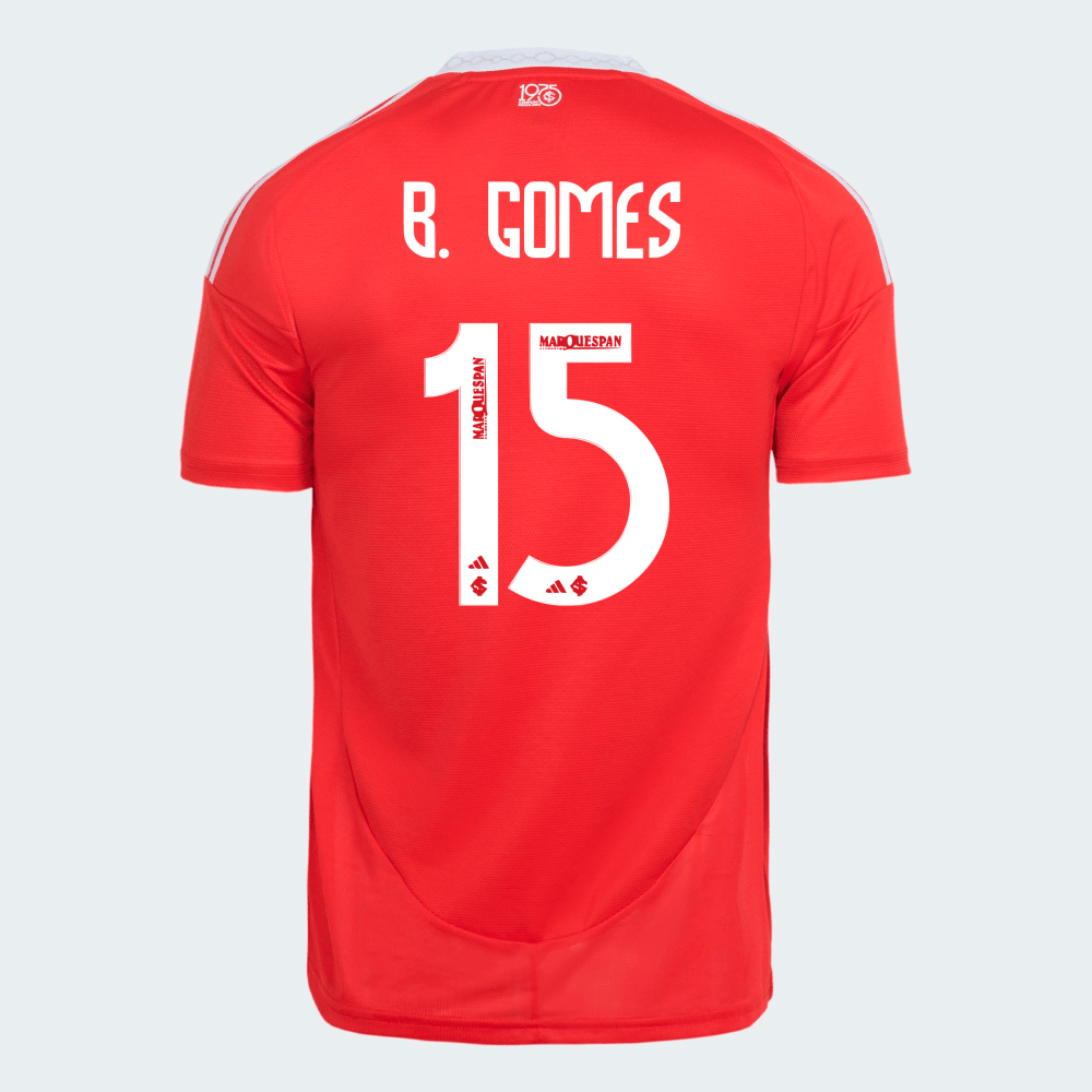 Internacional 2025/26 I Home Jersey Soccer B. Gomes #15 - Fan Version