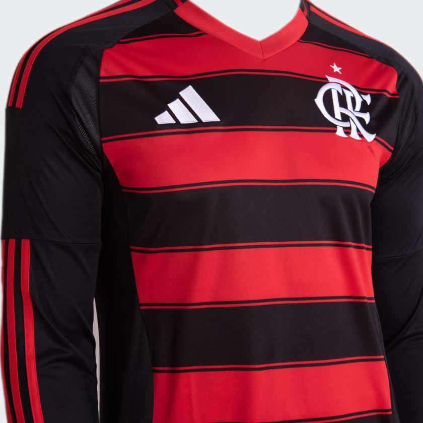 Flamengo 2025/26 I Home Long Sleeve Soccer Jersey - Fan Version