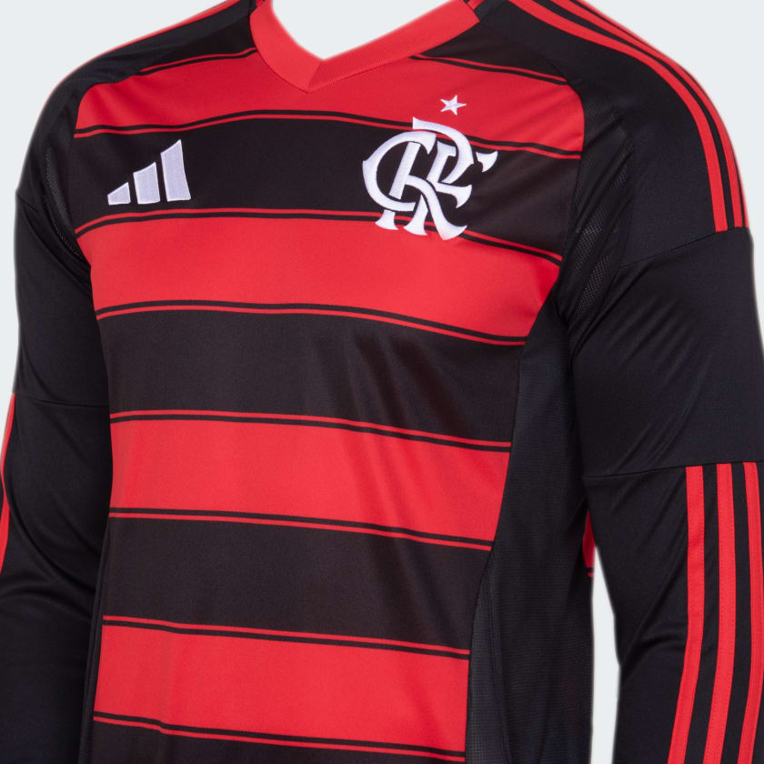 Flamengo 2025/26 I Home Long Sleeve Soccer Jersey - Fan Version