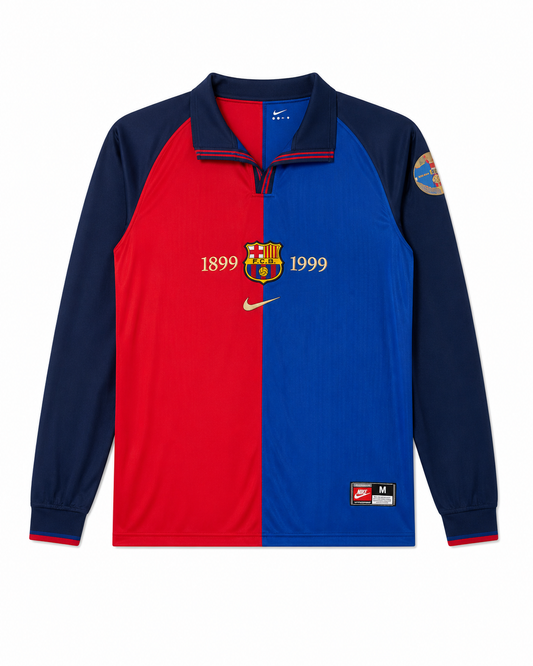 Barcelona Home Retro Long Sleeve Jersey 98-99