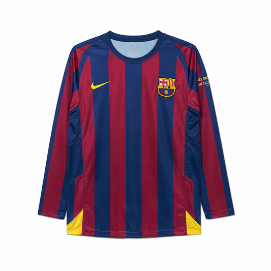 Barcelona Home Retro Long Sleeve Jersey 05-06