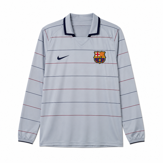 Barcelona Away Retro Long Sleeve Jersey 03-04
