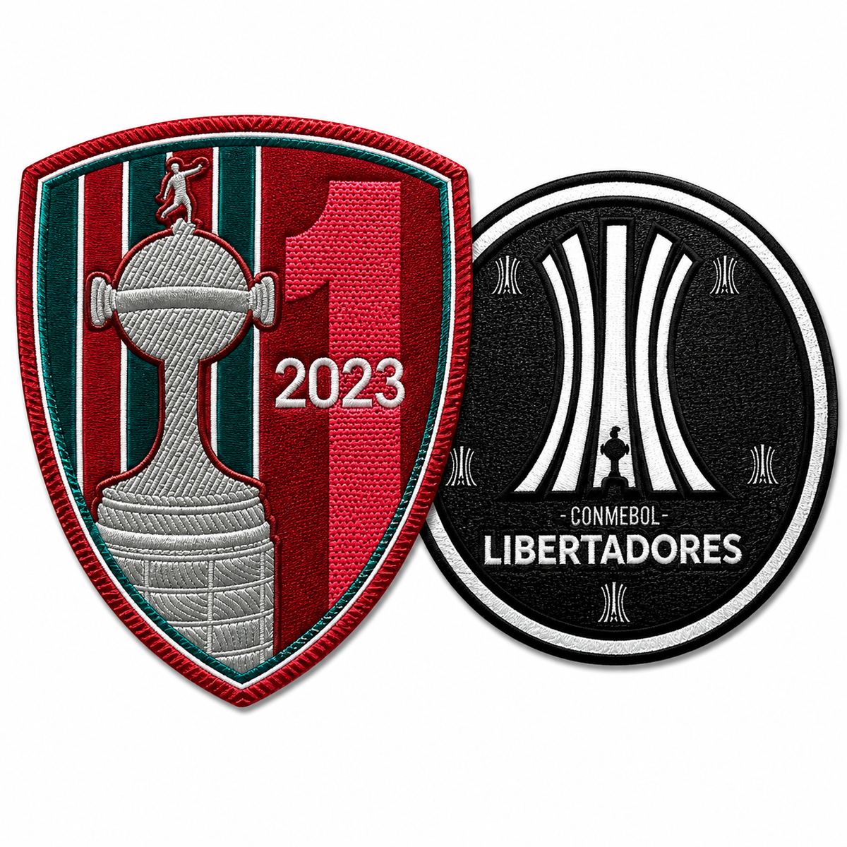 Patch Campeão Libertadores - Fluminense (2 peças · Mangas Esquerda + Direita)
