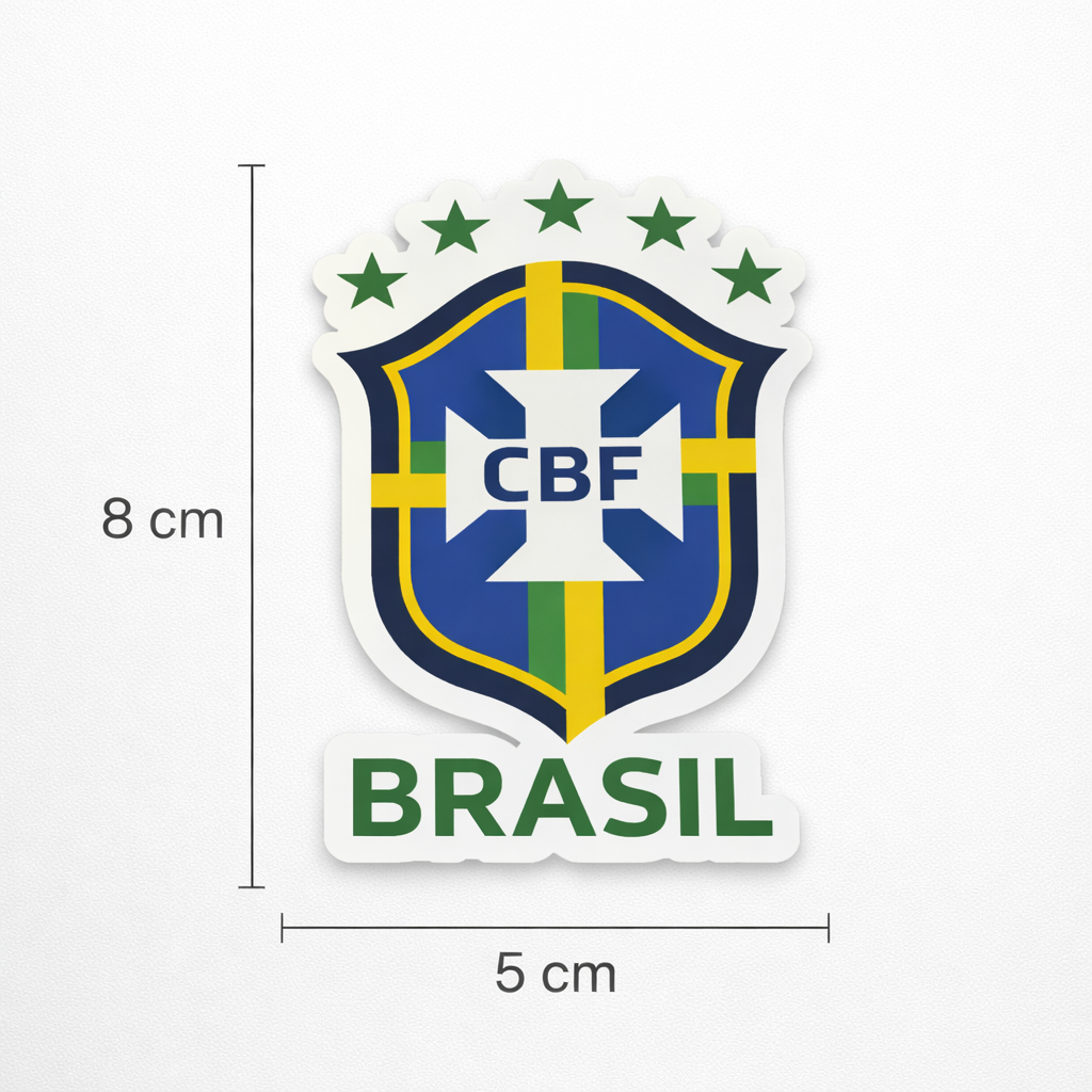 Brazil CBF Sticker – Pack 2 Stickers Vinyl Decal for Car Window