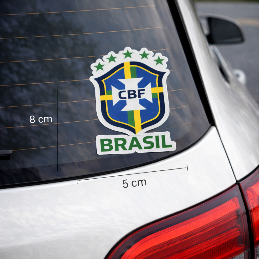 Brazil CBF Sticker – Pack 2 Stickers Vinyl Decal for Car Window