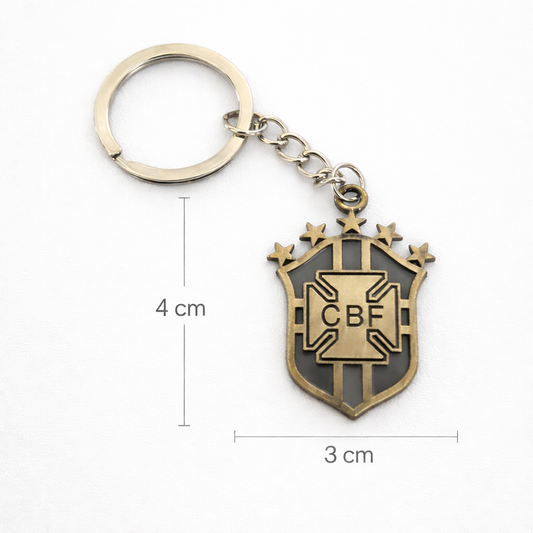Metal Brazil CBF Keychain – 4cm x 3cm