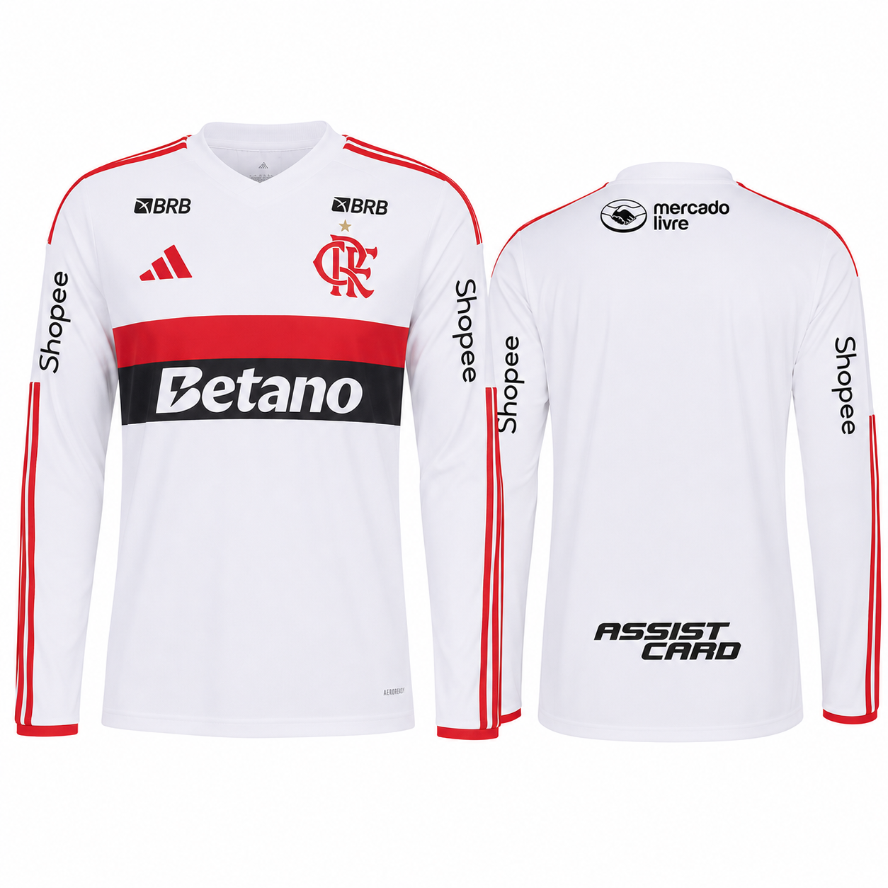 Flamengo 2026/27 II Away Long Sleeve Jersey Soccer Full Sponsors - Fan Version