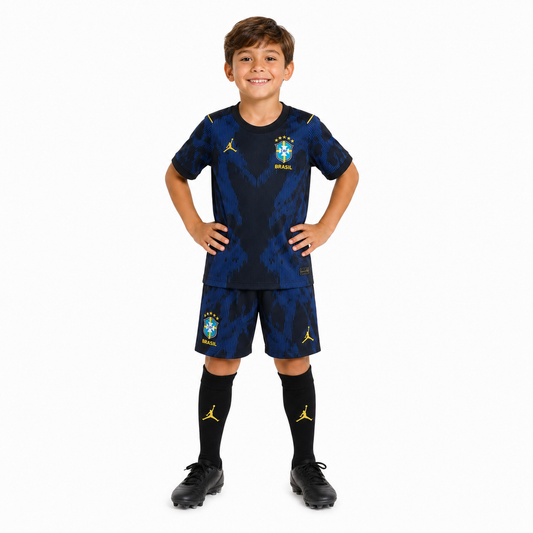 Brazil 2026 Away Jersey Soccer Kids Kit - World Cup 2026