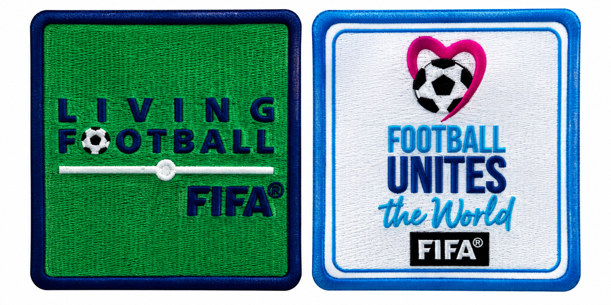 FIFA World Cup 2022 GREEN/ white BLUE Patches (2 pcs · Right + Left Sleeve)