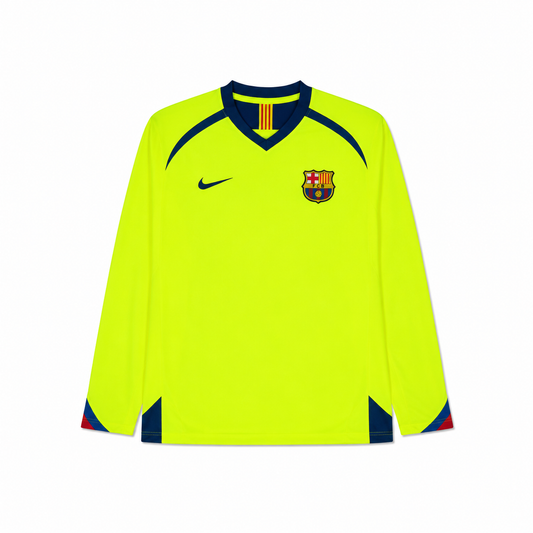 Barcelona Away Retro Long Sleeve Jersey 05-06