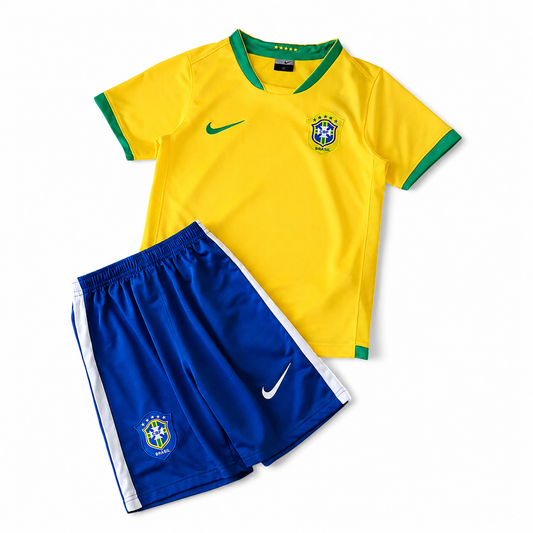 Brazil Retro Home 2006 Soccer - Kit Kids