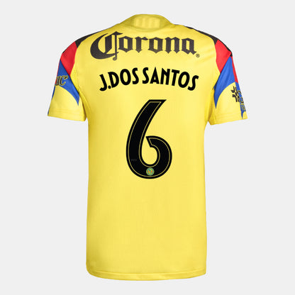 Club América Home J. DOS SANTOS 6 Jersey 25-26 (Player Version)