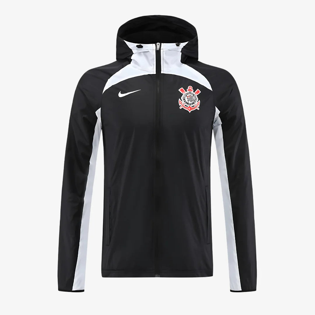 Corinthians Windbreaker Hoodie Jacket Black