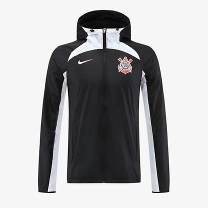 Corinthians Windbreaker Hoodie Jacket Black