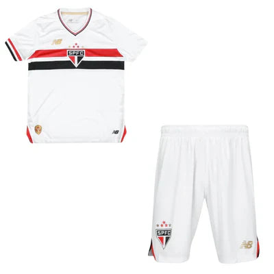 São Paulo 2025/26 Home Jersey Soccer - Kit Kids