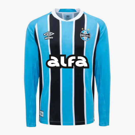 Grêmio 2025/26 I Home Long Sleeve Jersey Soccer - Fan Version