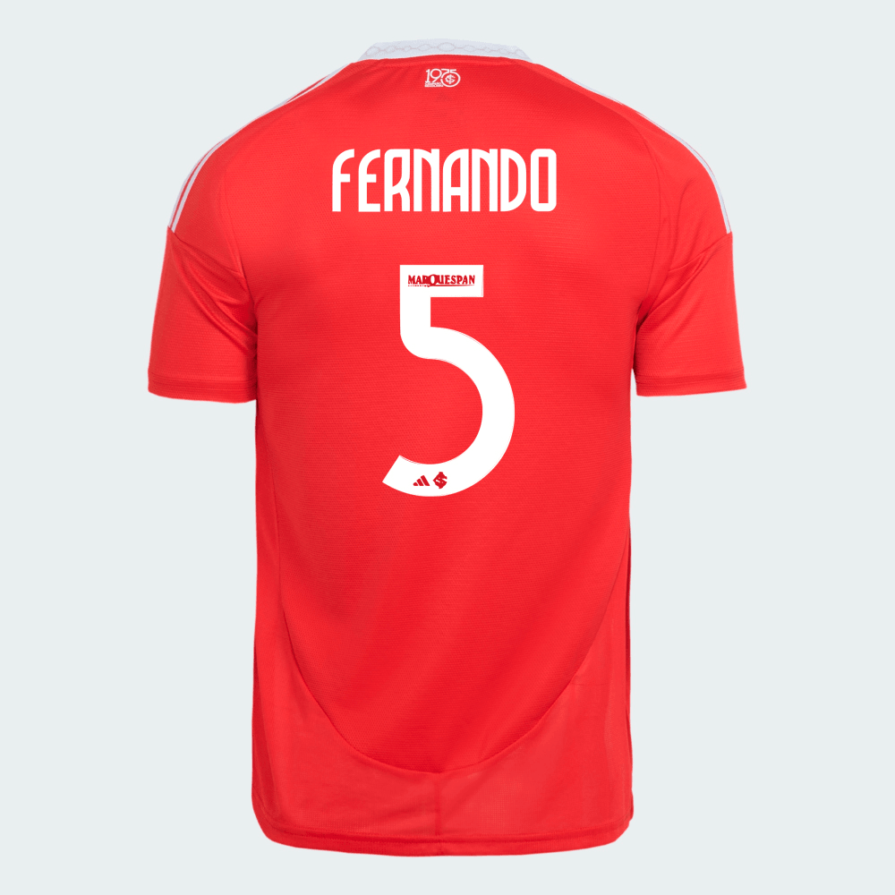 Internacional 2025/26 I Home Jersey Soccer Fernando #5 - Fan Version