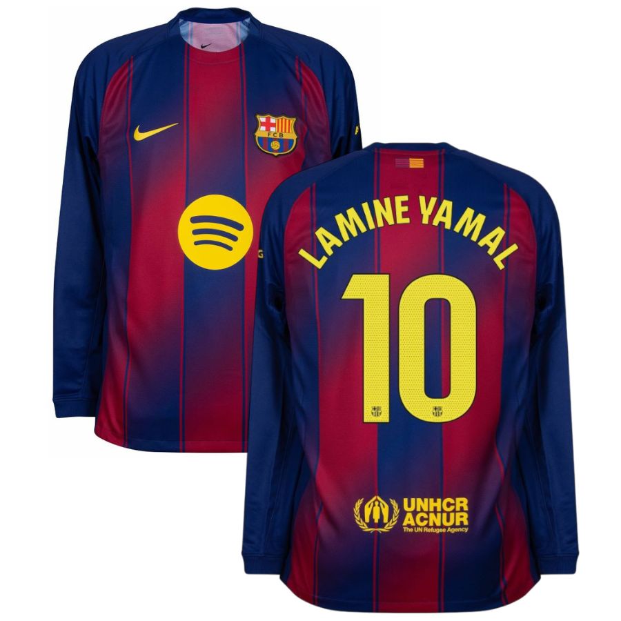 Barcelona Home Long Sleeve LAMINE YAMAL 10 Jersey 25/26