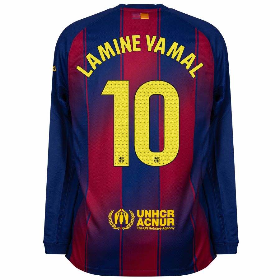 Barcelona Home Long Sleeve LAMINE YAMAL 10 Jersey 25/26