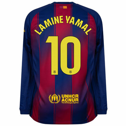 Barcelona Home Long Sleeve LAMINE YAMAL 10 Jersey 25/26