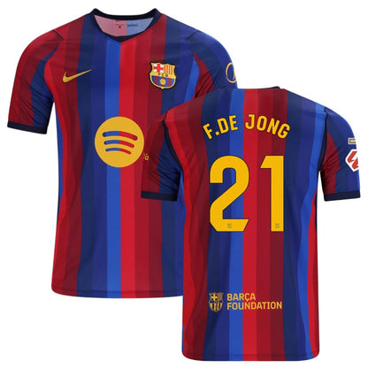 Barcelona Home F.DE JONG 21 Jersey 26-27
