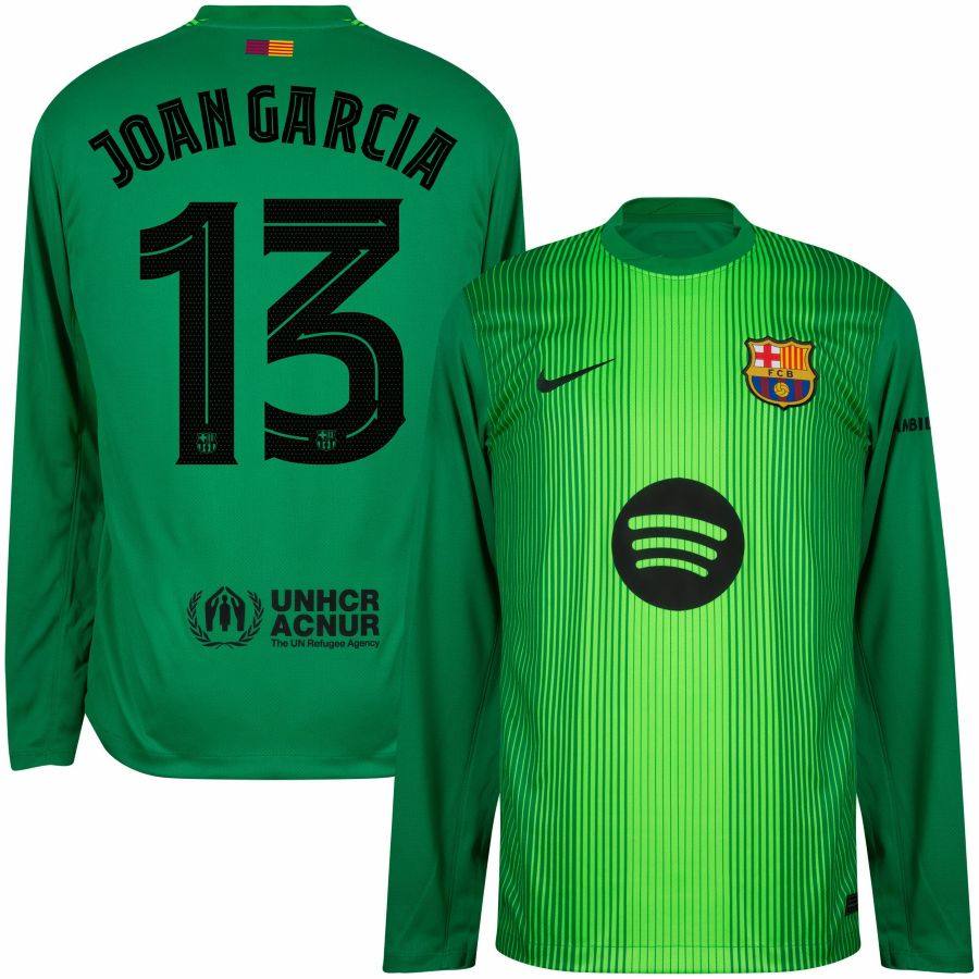 Barcelona Home Goalkeeper Long Sleeve Jersey 25/26 Joan Garcia UCL