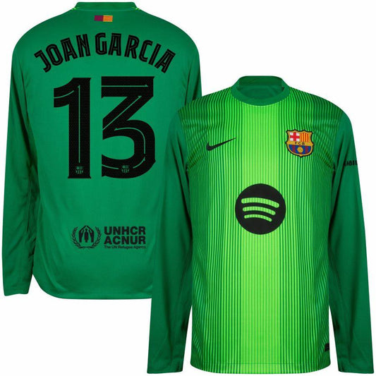 Barcelona Home Goalkeeper Long Sleeve Jersey 25/26 Joan Garcia UCL