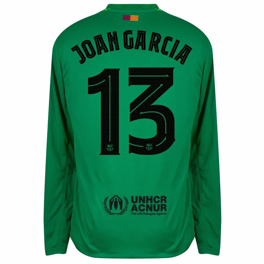 Barcelona Home Goalkeeper Long Sleeve Jersey 25/26 Joan Garcia UCL