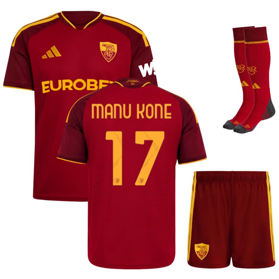 AS Roma Home Kids Kit 26/27 - MANU KONE #17