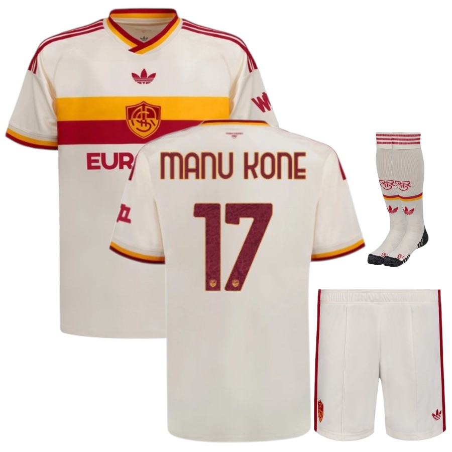 AS Roma Away Kids Kit 26/27 - MANU KONE #17
