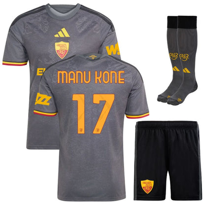 AS Roma Third Kids Kit 26/27 - MANU KONE #17