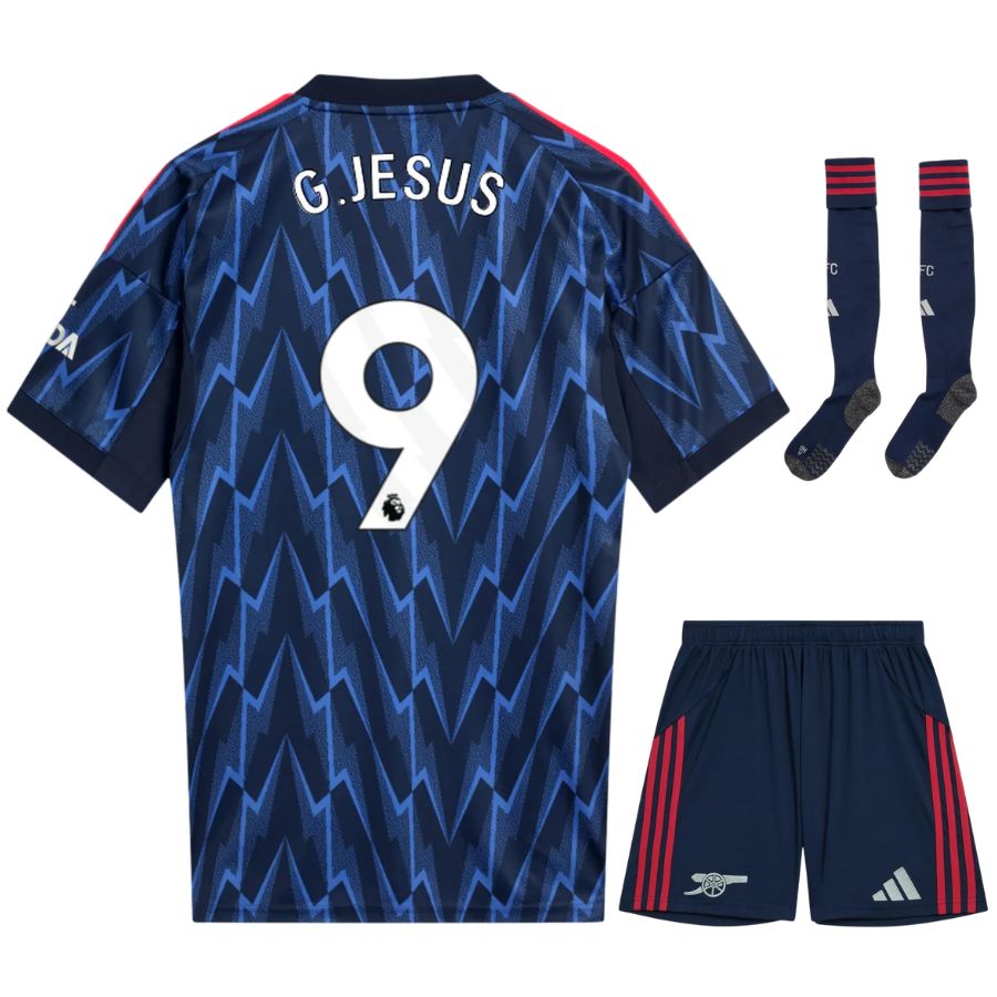 Arsenal Away Kids Kit 25/26 - G.JESUS #9