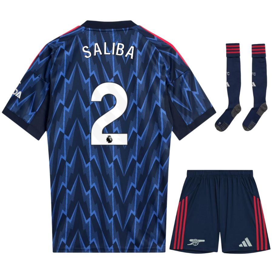 Arsenal Away Kids Kit 25/26 - SALIBA #2