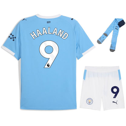 Manchester City Home Kids Kit 25/26 - HAALAND #9