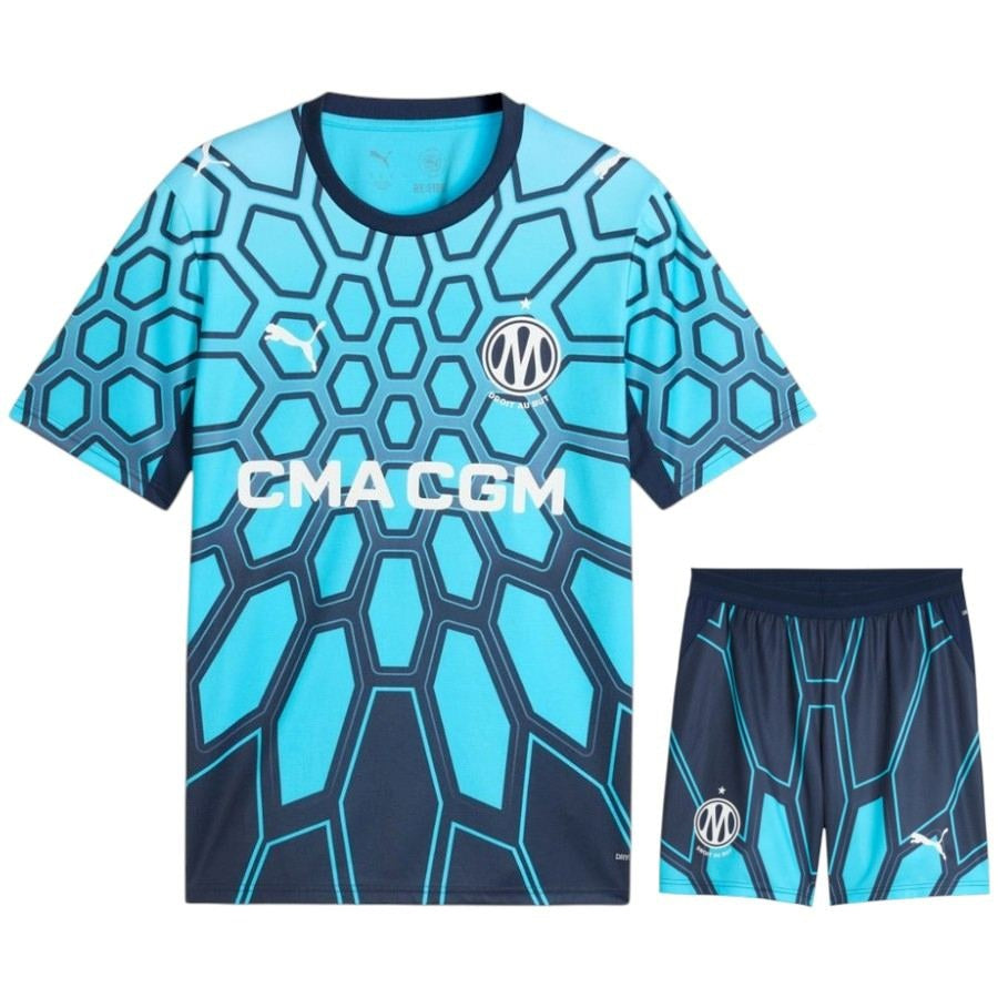 Olympique De Marseille Goalkeeper Blue 26/27 Kit Kids