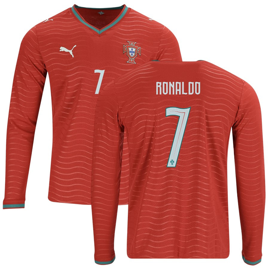Portugal Home Long Sleeve Jersey 26-27 Ronaldo #7