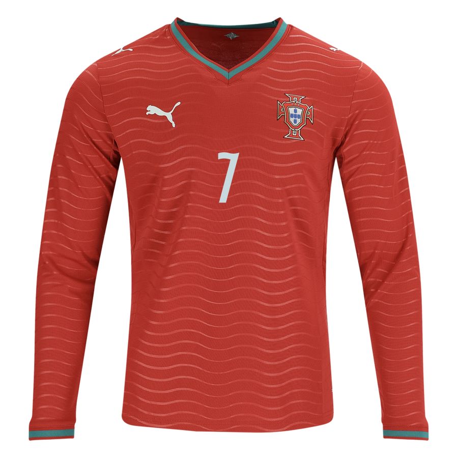 Portugal Home Long Sleeve Jersey 26-27 Ronaldo #7