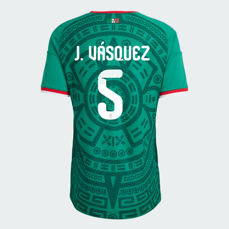 Mexico Home J. VÁSQUEZ 5 Jersey World Cup 2026 (Player Version)