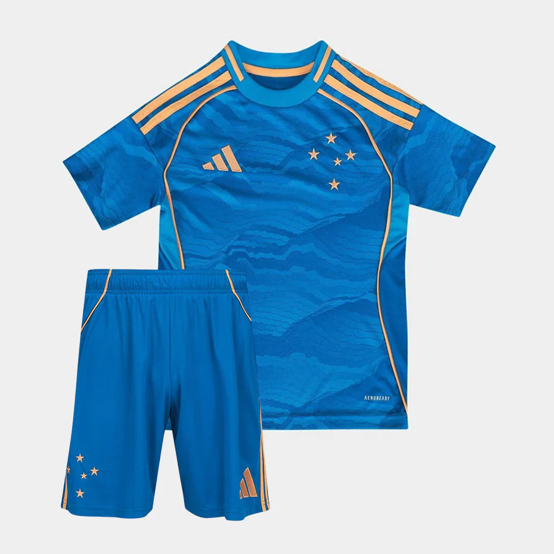 Cruzeiro 2025/26 Home Jersey Soccer - Kids Kit
