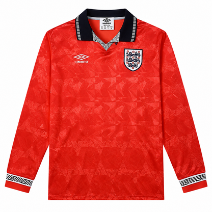 England Away Retro Long Sleeve Jersey 1990