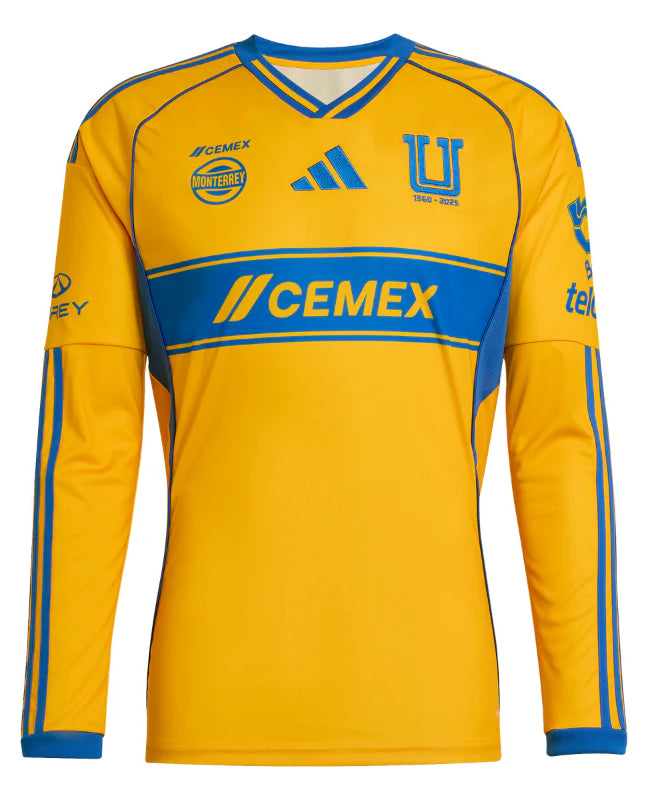 Tigres UANL Home Long Sleeve Jersey 25-26