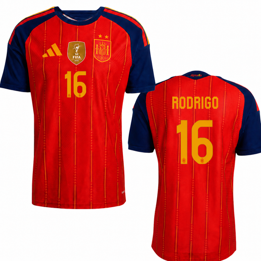 Spain 2026 Home Jersey Soccer Player RODRIGO #16 - World Cup 2026